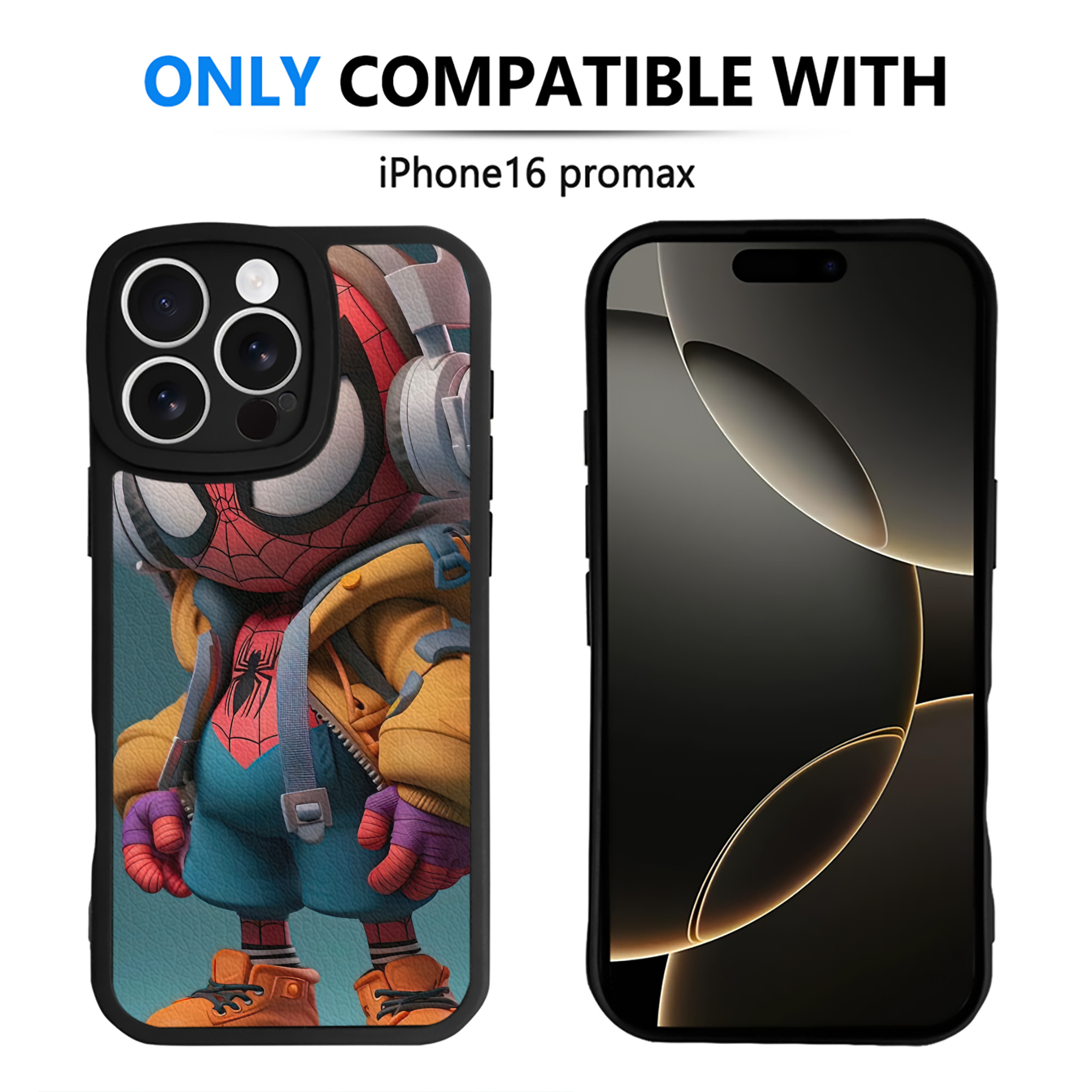 Spider Man スパイダーマン 【iPhone 16シリーズ対応】シリコンスマホケース（レザー調） 材質：シリコン